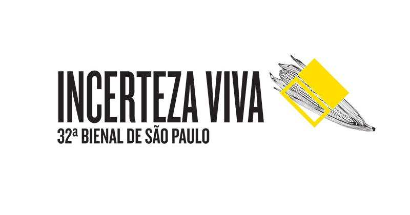 Um dos cartazes de anúncio da 32ª edição da Bienal de Arte de São Paulo