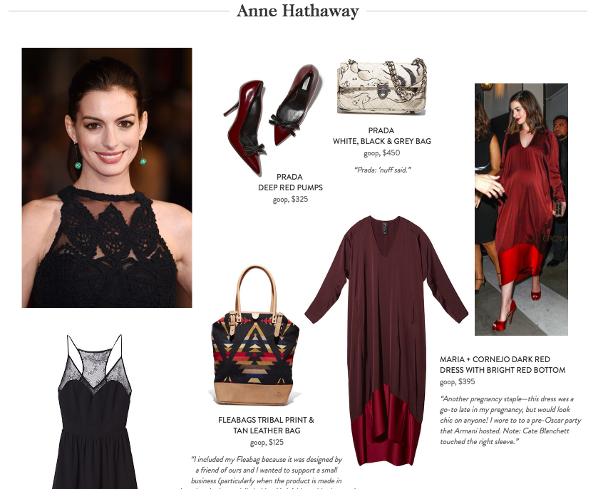 As peças doadas por Anne Hathaway com aspas da atriz ©Reprodução