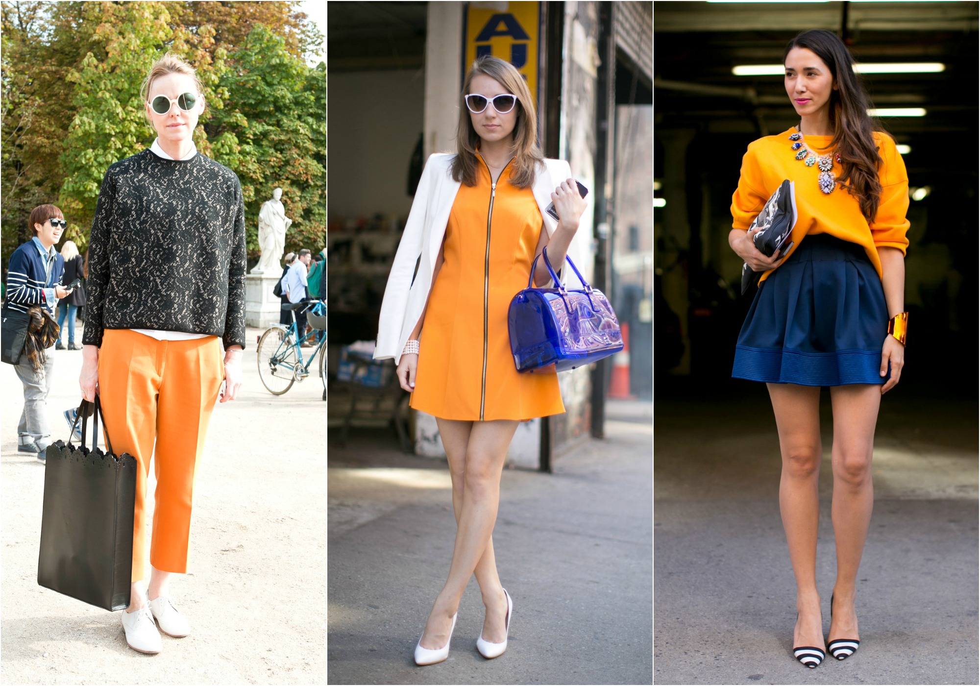 tendecia verao 2015 roupas laranjas
