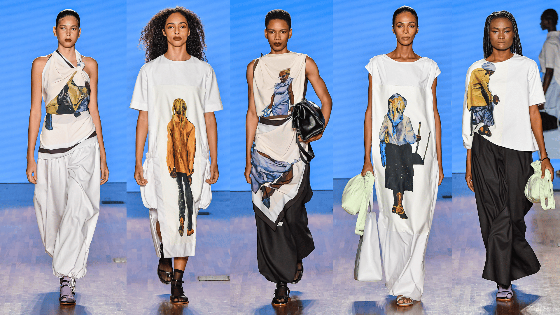 Maxwell Alexandre assina colaboração com a estilista Angela Brito
Um dos principais expoentes da arte brasileira contemporânea assina estampas da coleção desfilada na SPFW.