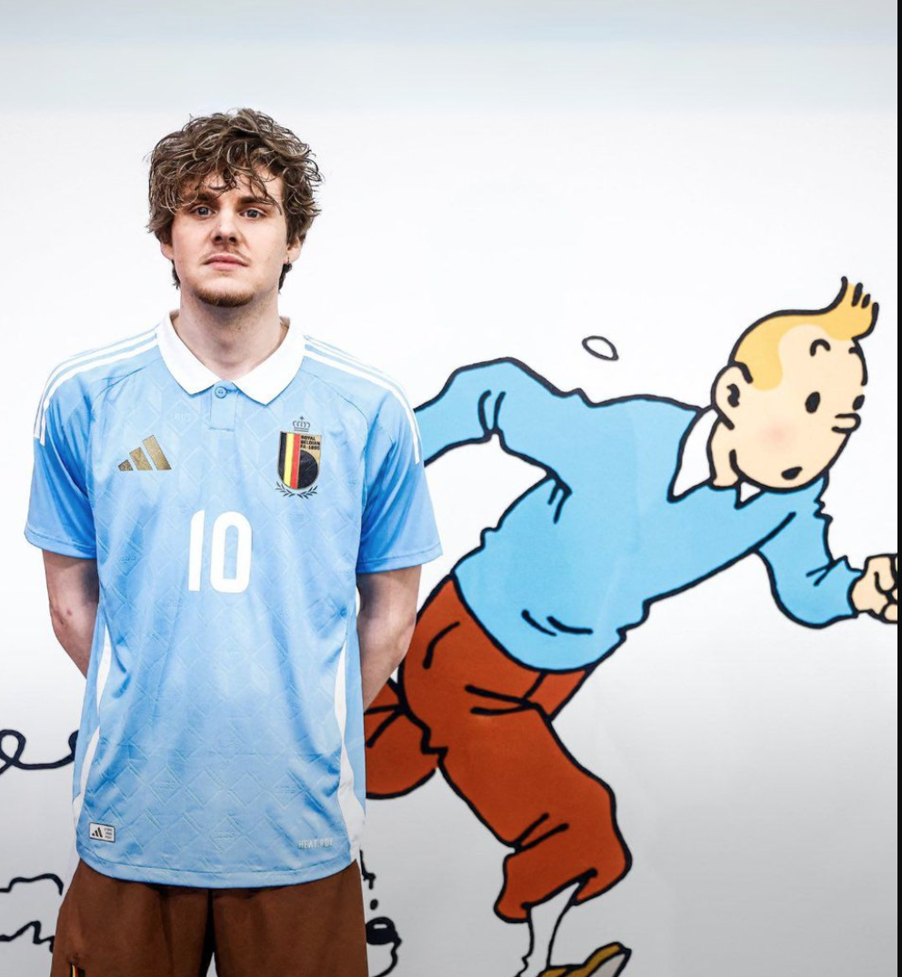 Uniforme da Bélgica na Eurocopa 2024 é inspirado em Tintim
Feito por adidas, a camisa é uma forma de juntar a nação para torcer pelo time durante o campeonato