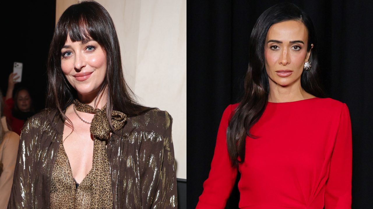 Dakota Johnson e Silvia Braz no desfile de Alta-Costura de Valentino
