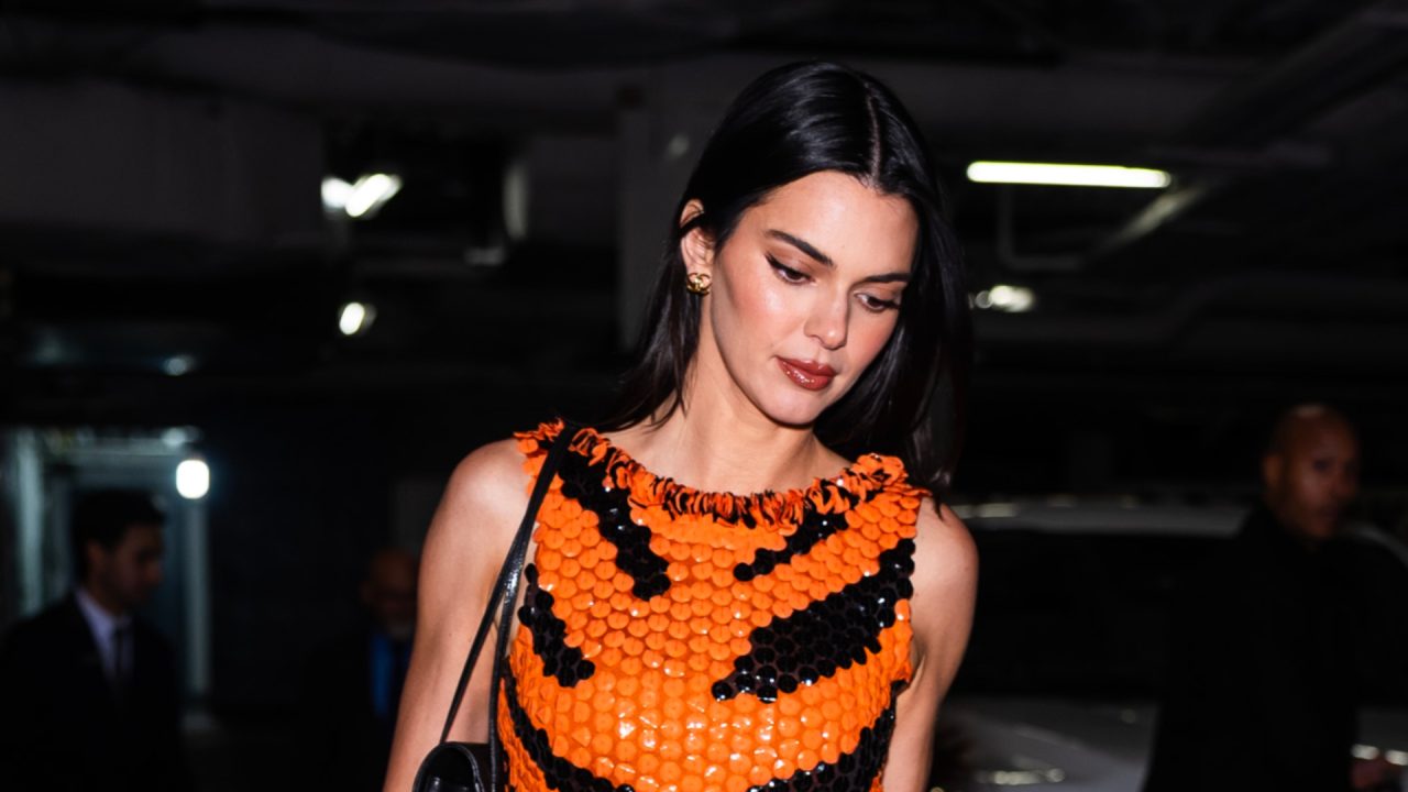Kendall Jenner usa vestido da Chanel com estampa de tigre