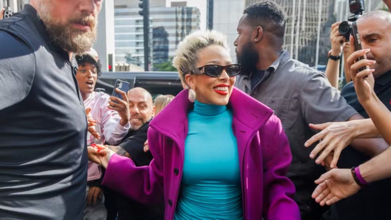 Doja Cat em evento da MAC Cosmetics