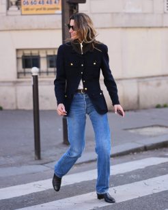 Calça jeans de corte reto