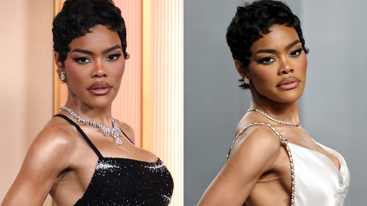 Do drama das plumas ao cetim minimalista: Os dois looks Chanel de Teyana Taylor no Oscar
