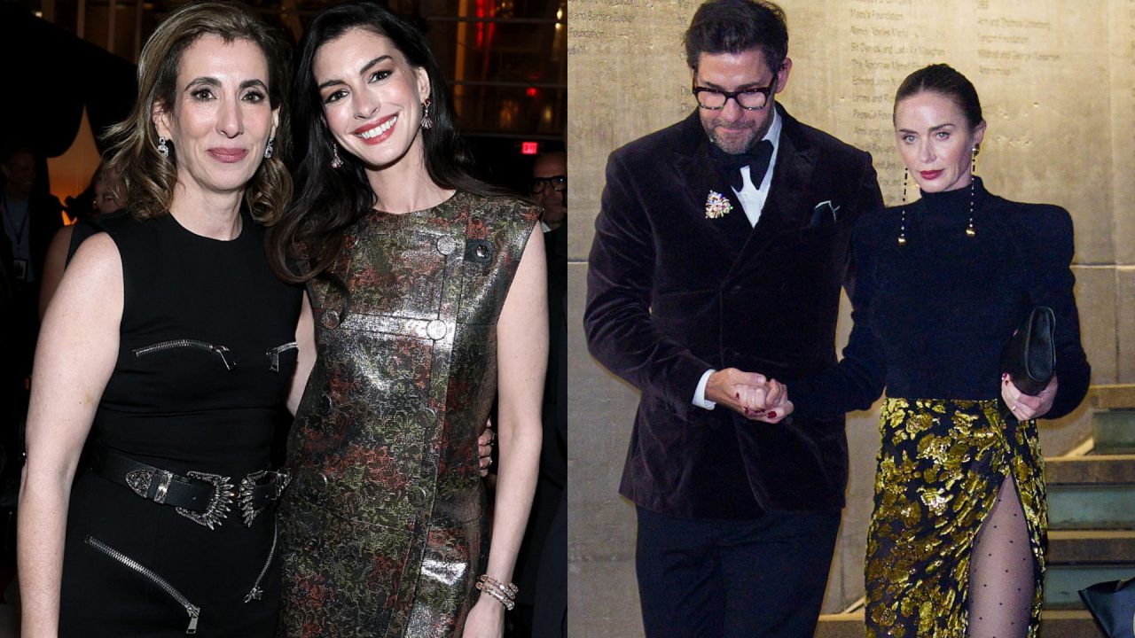 Anne Hathaway e Emily Blunt brilham na after-party de ‘O Diabo Veste Prada 2’ com LV e Balmain