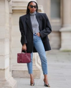 Salto + calça skinny