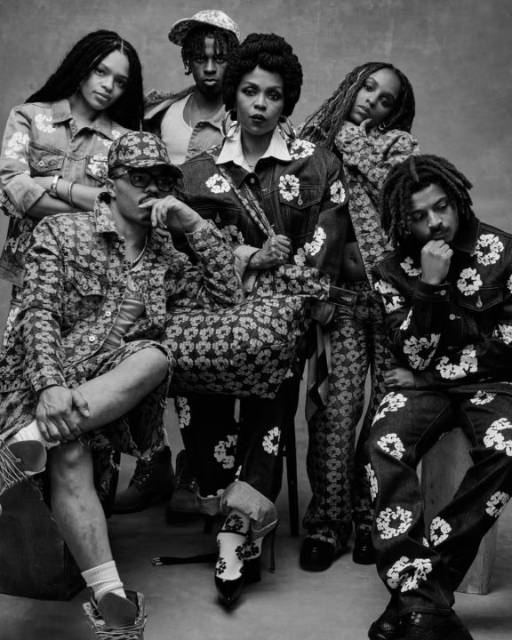 Ms. Lauryn Hill estrela nova coleção de jeans da Denim Tears SS26 ao lado dos filhos