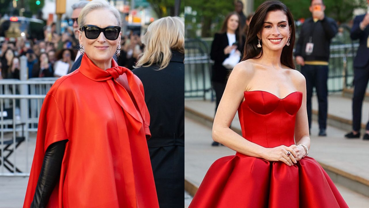 ‘O Diabo Veste Prada 2’: Anne Hathaway e Meryl Streep abusam do vermelho de luxo em première
Com looks da Givenchy e Louis Vuitton, Anne Hathaway e Meryl Streep chamaram atenção com muito vermelho em evento em NY
