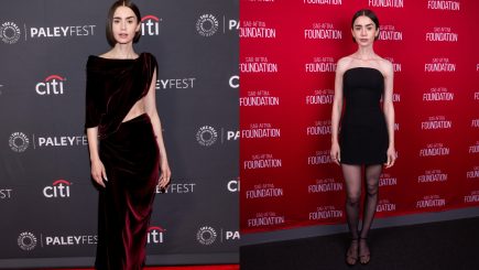 Os dois looks de Lily Collins