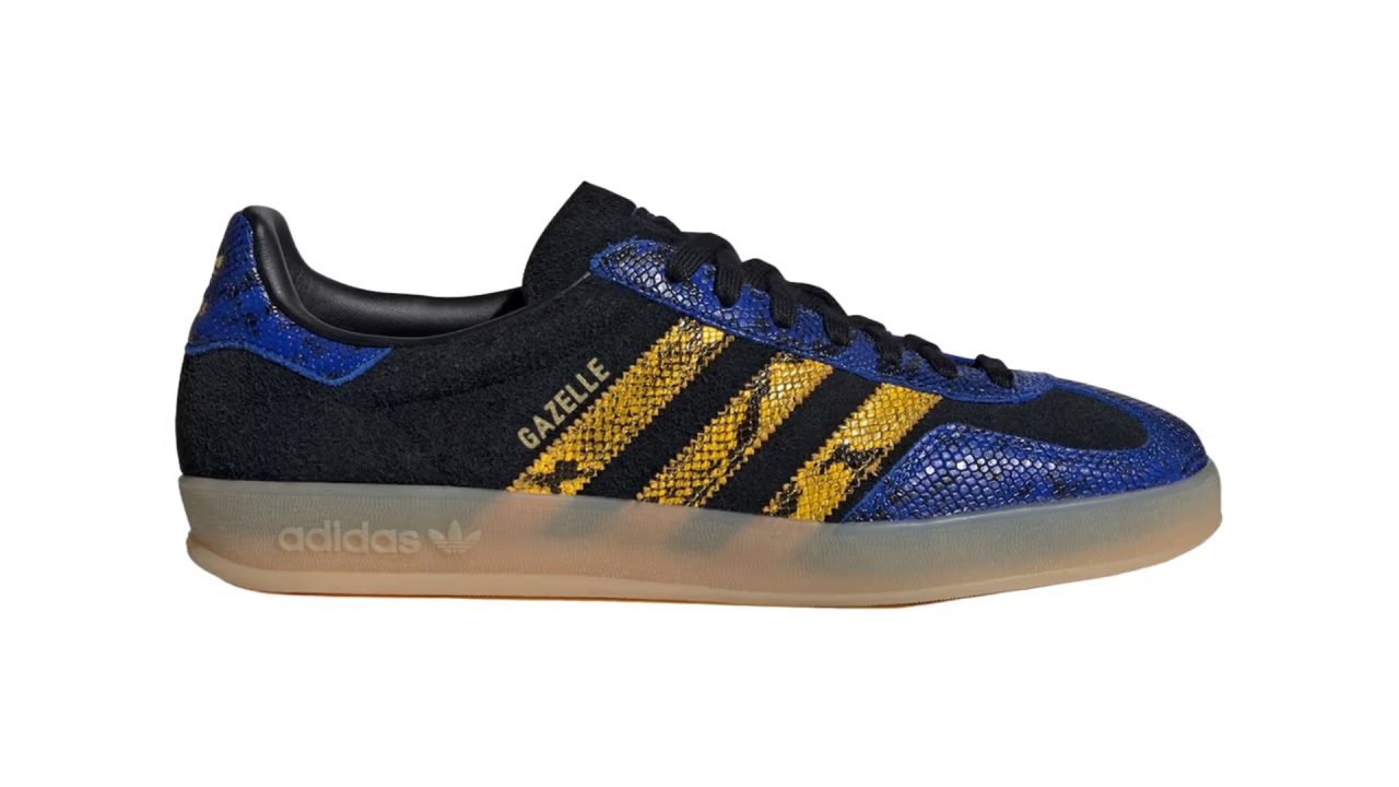 Novo adidas Gazelle Indoor une camurça e snakeskin em visual de luxo ousado