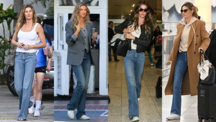 Calça flare de Gisele Bündchen