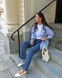 Com jeans reto