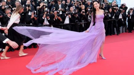 Demi Moore com vestido da Gucci em Cannes