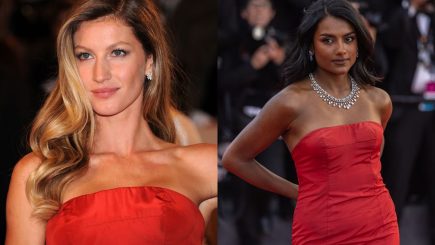 Vestido usado por Gisele Bündchen e Simone Ashley