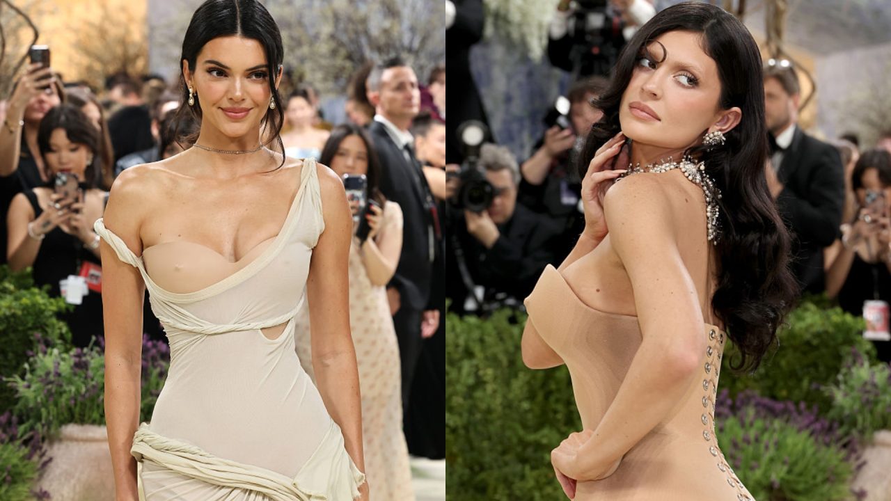 De saia volumosa a silhueta marcada: Kendall e Kylie Jenner encantam com Gap e Schiaparelli