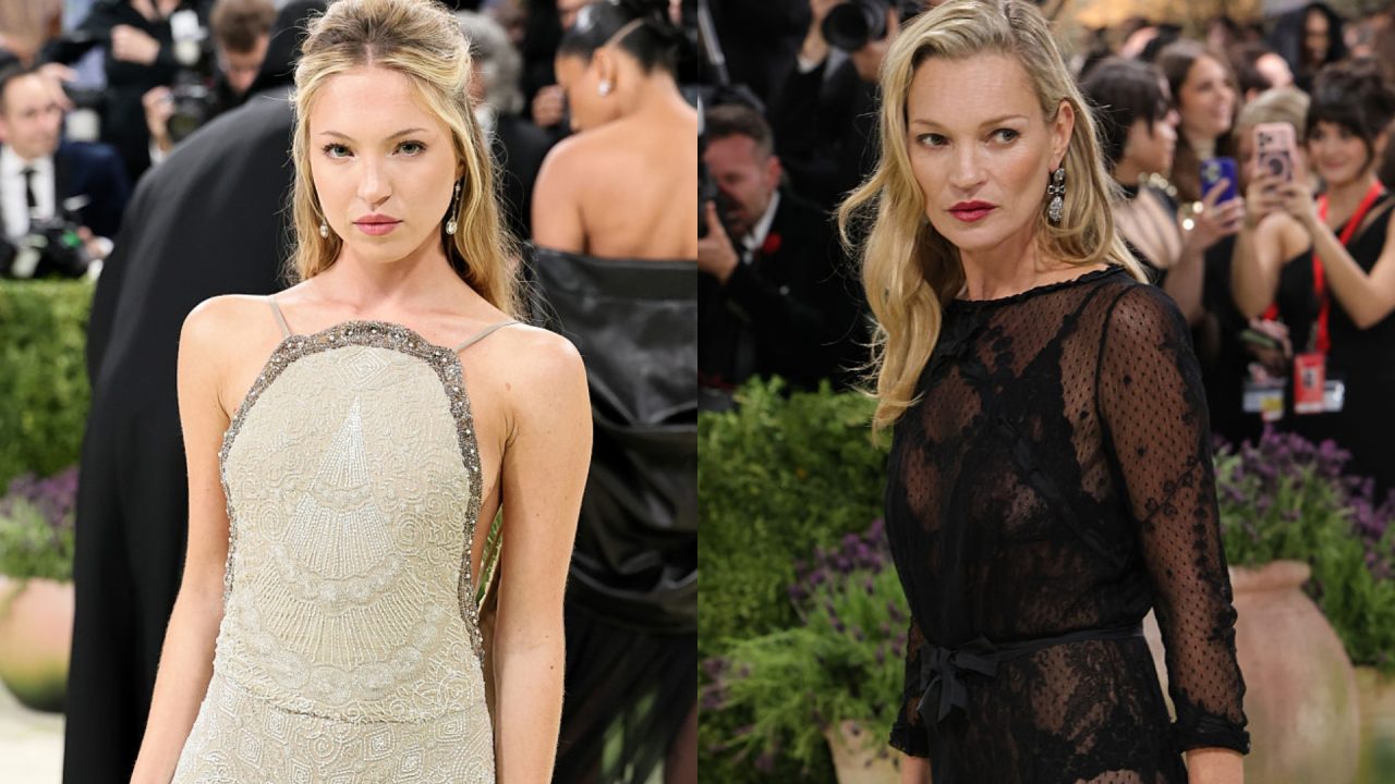 Tal mãe, tal filha! Kate e Lila Moss apostam em de Conner Ives e Saint Laurent no Met Gala