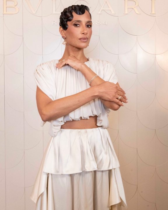 Look de Camila Pitanga em evento da Bvlgari