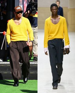 Lewis Hamilton e desfile Prada Fall 2026