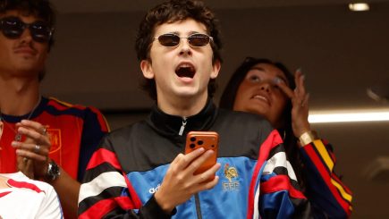 Timothée Chalamet na semifinal da Copa do Mundo