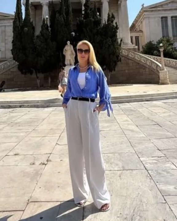 Look de Ana Hickmann na Grécia