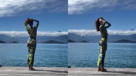 Look saída de praia de Isis Valverde