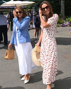 Looks da mãe e irmã de Kate Middleton